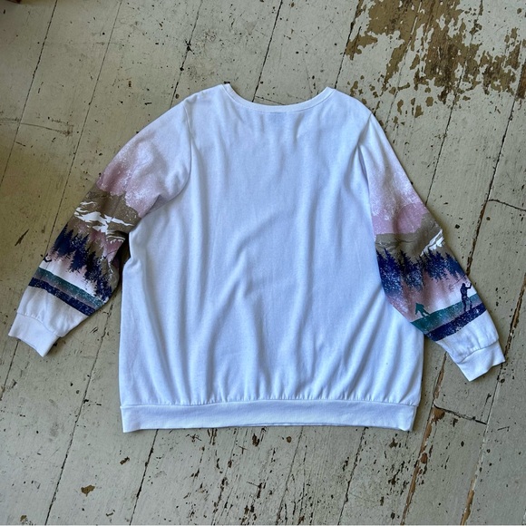 Torrid Skiers Ski Skiing Graphic Print Sweatshirt Pullover - Picture 3 of 14